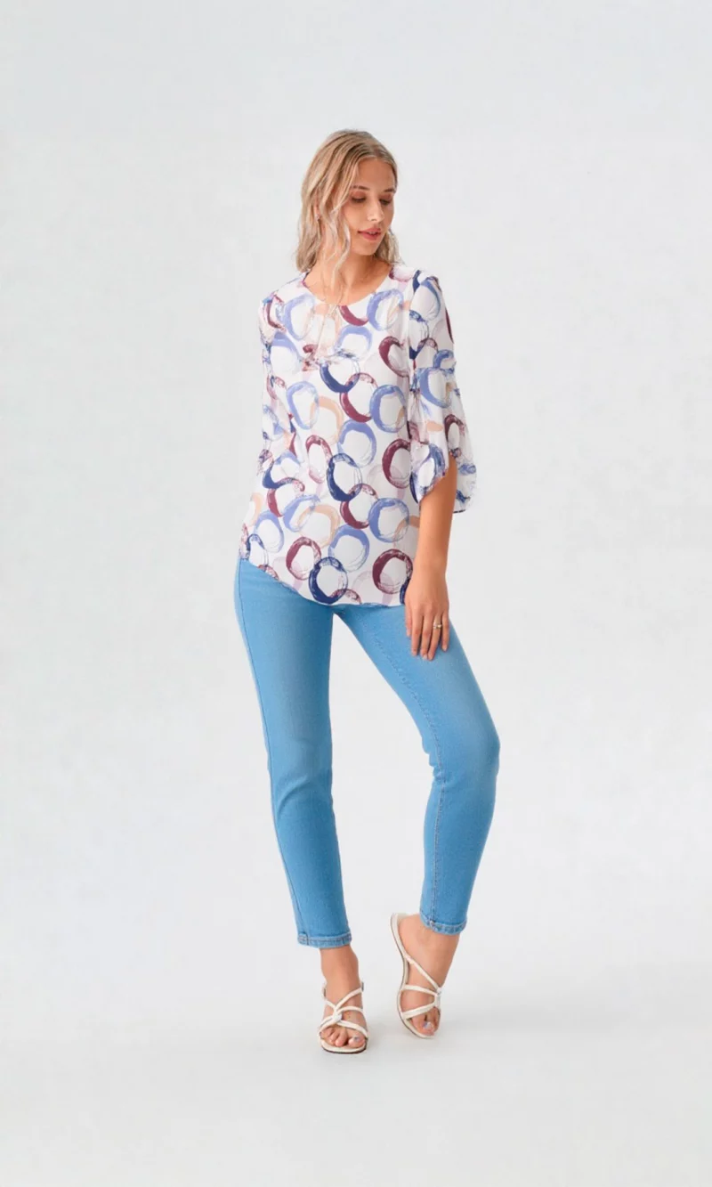 Blusa mujer manga 3/4 pepas - Imagen 8