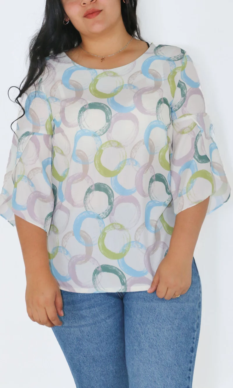 Blusa mujer manga 3/4 pepas - Imagen 9