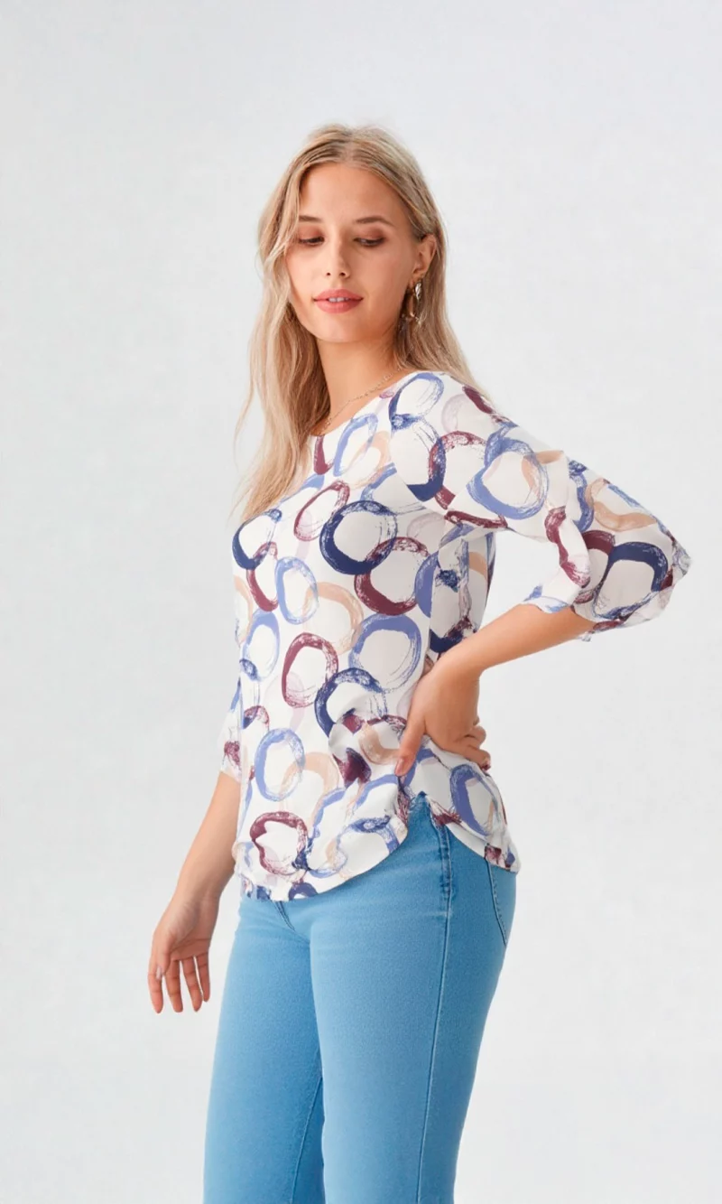 Blusa mujer manga 3/4 pepas - Imagen 7