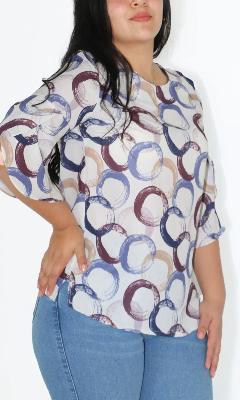 Blusa mujer manga 3/4 pepas - Imagen 6