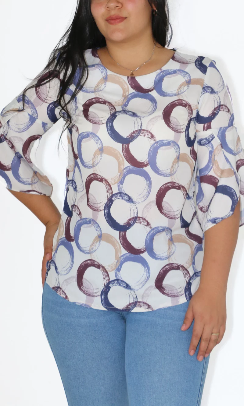 Blusa mujer manga 3/4 pepas - Imagen 5