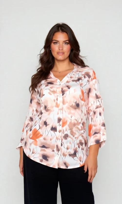 Blusa mujer manga 3/4 estampada