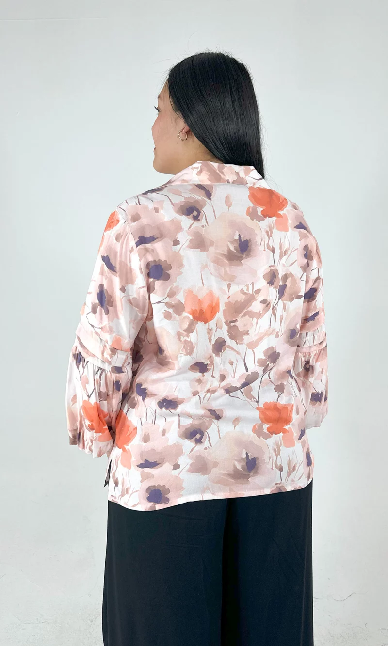 Blusa mujer manga 3/4 estampada - Imagen 3