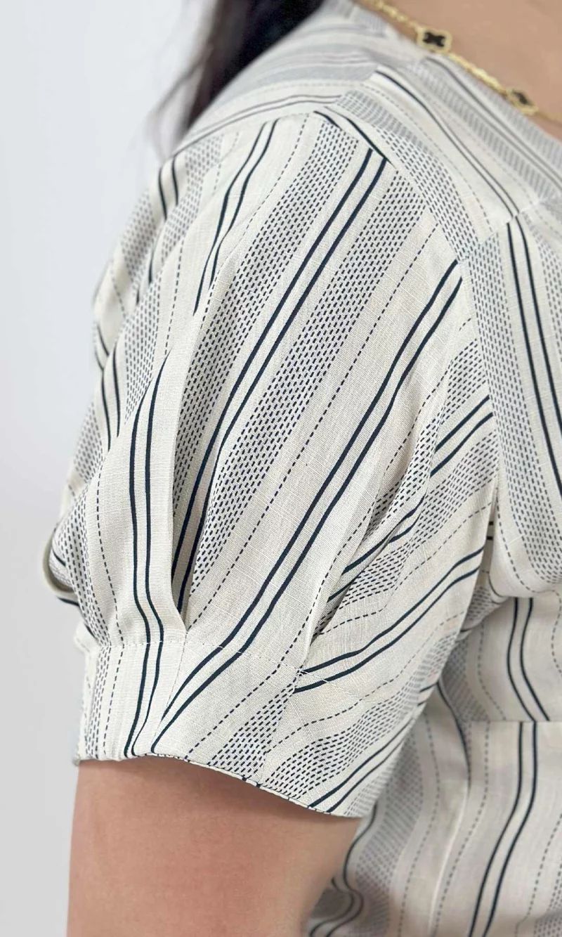 Blusa mujer manga corta rayas - Imagen 4
