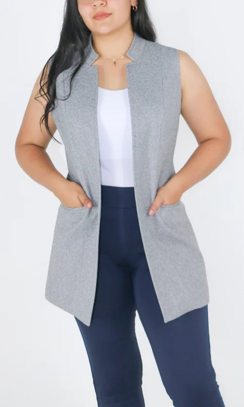 Chaleco mujer unicolor