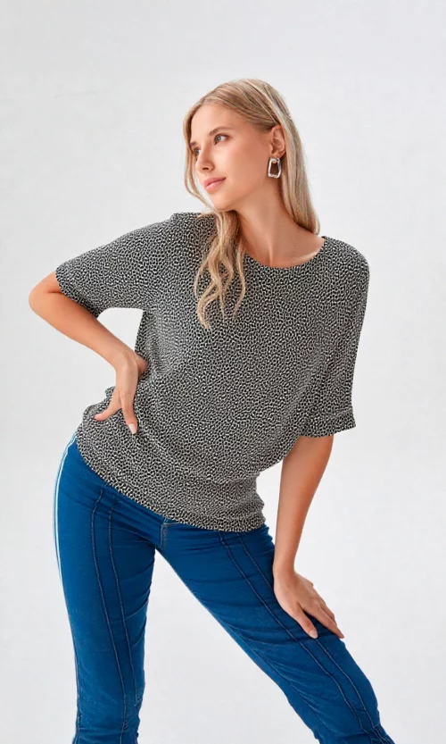 Camiseta mujer manga corta estampada