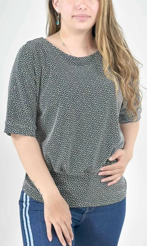 Camiseta mujer manga corta estampada
