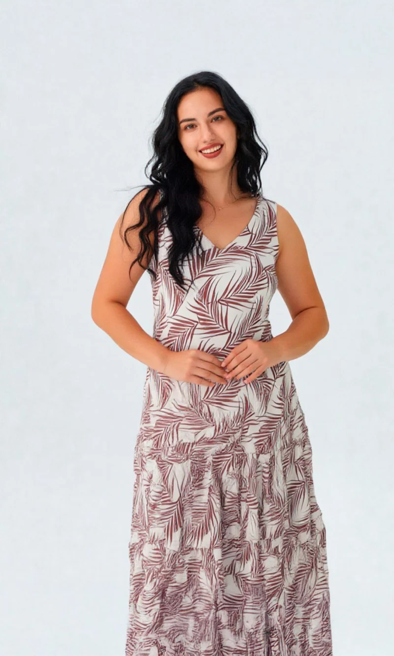 Vestido mujer manga sisa estampado - Imagen 3