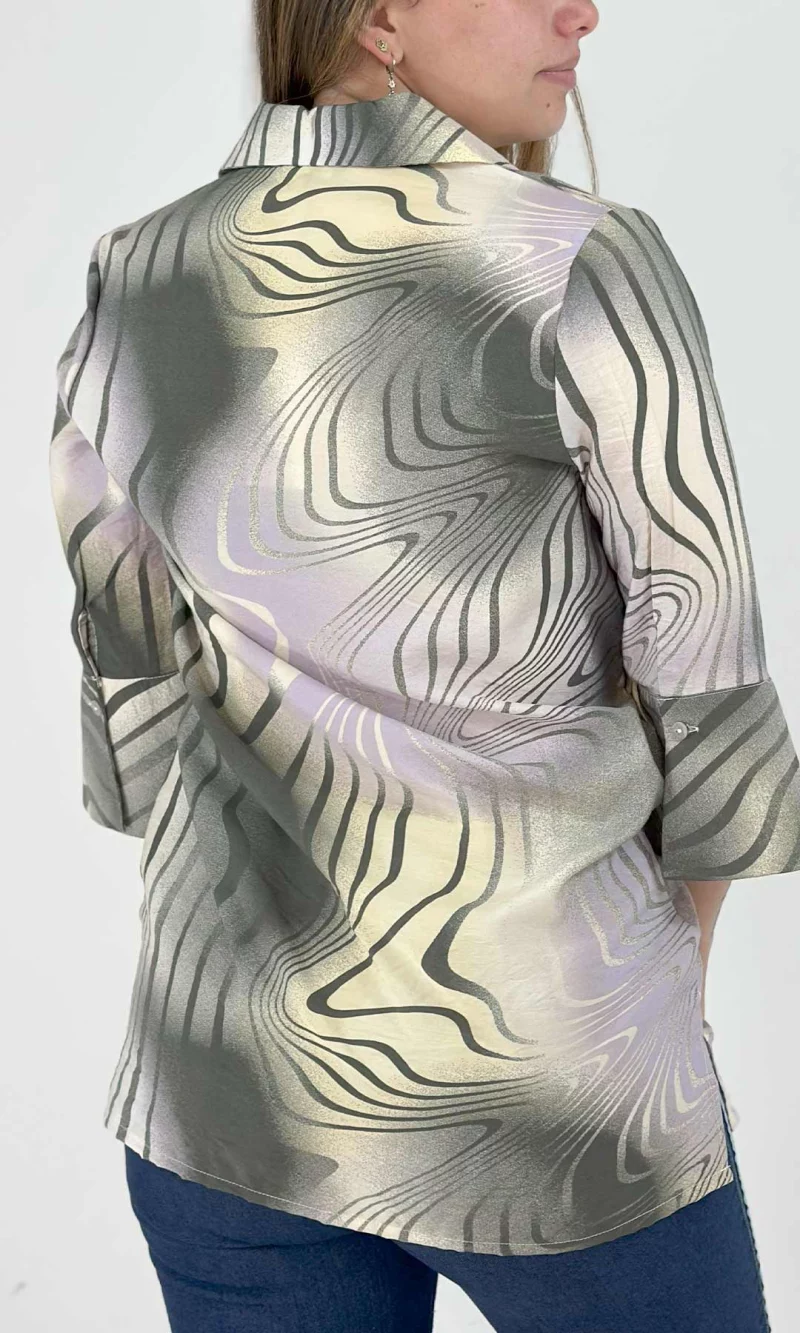 Blusa mujer manga 3/4 estampada - Imagen 4