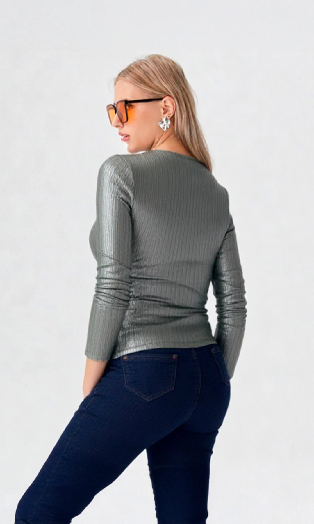 Camiseta mujer unicolor - Imagen 3