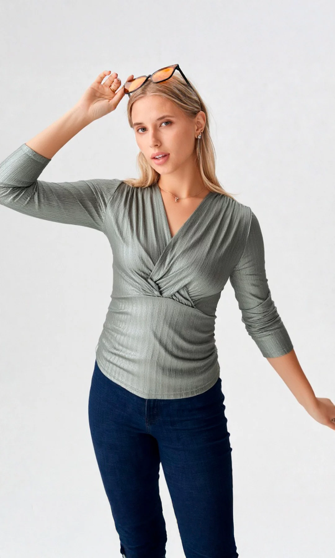 Camiseta mujer unicolor - Imagen 2