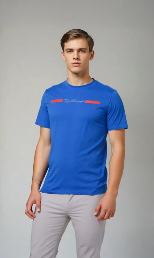 Camiseta hombre manga corta estampada