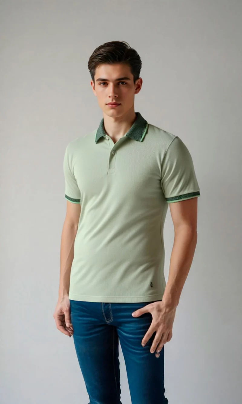 Polo hombre unicolor - Imagen 2