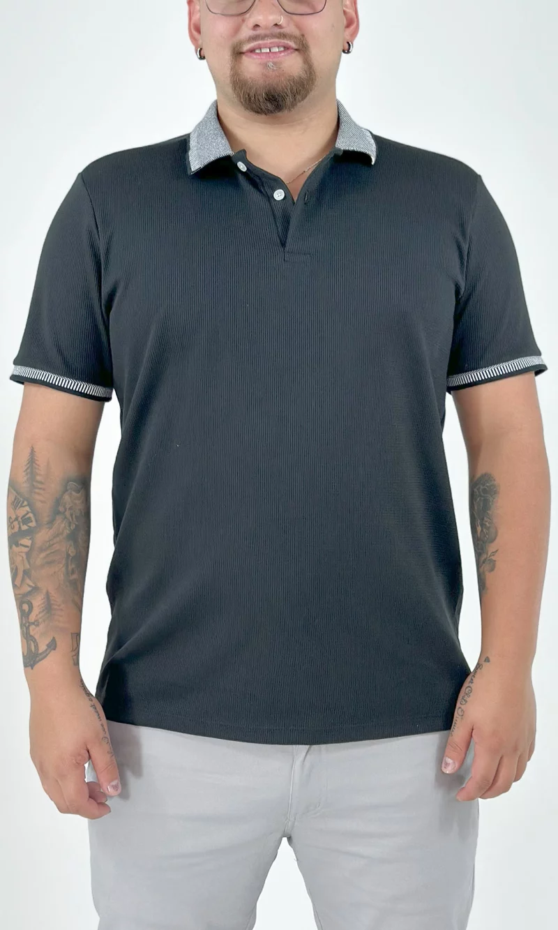 Polo hombre unicolor - Imagen 4