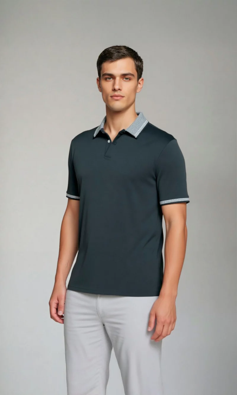 Polo hombre unicolor - Imagen 4