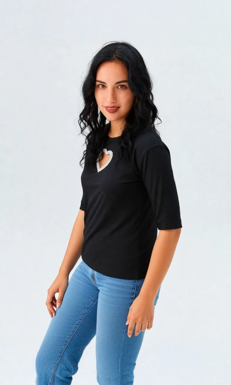 Camiseta mujer manga 3/4 estampada - Imagen 5