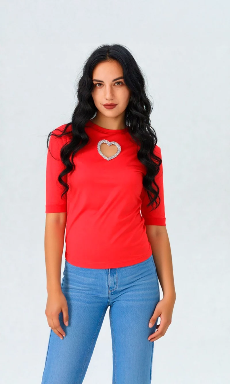 Camiseta mujer manga 3/4 estampada