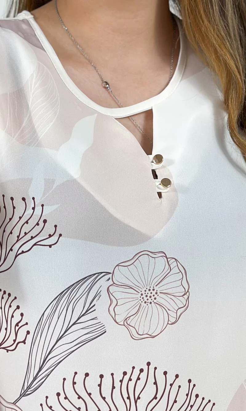 Blusa mujer manga corta estampada - Imagen 8