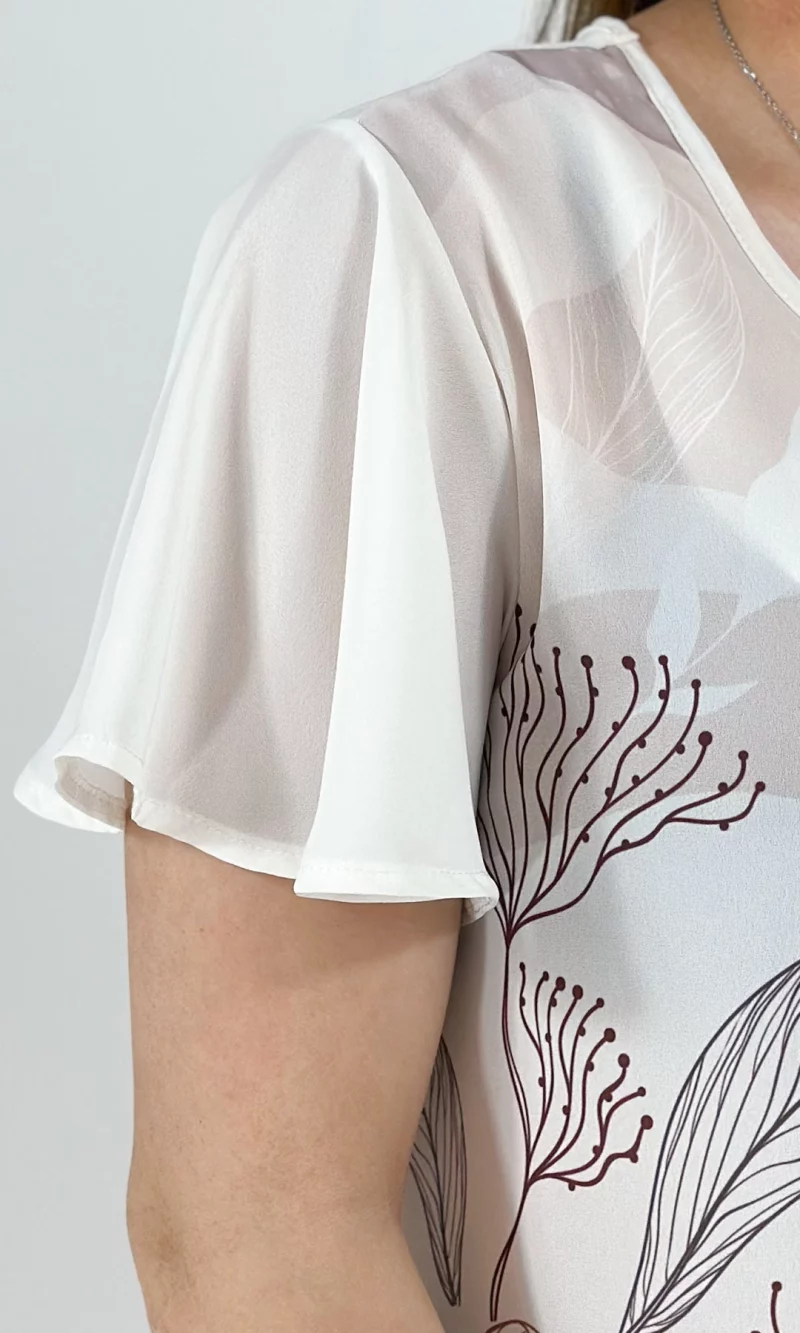 Blusa mujer manga corta estampada - Imagen 9