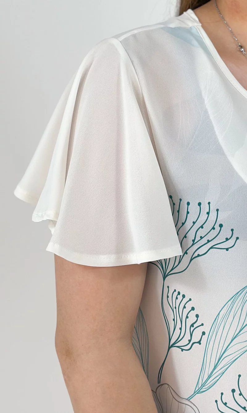 Blusa mujer manga corta estampada - Imagen 3