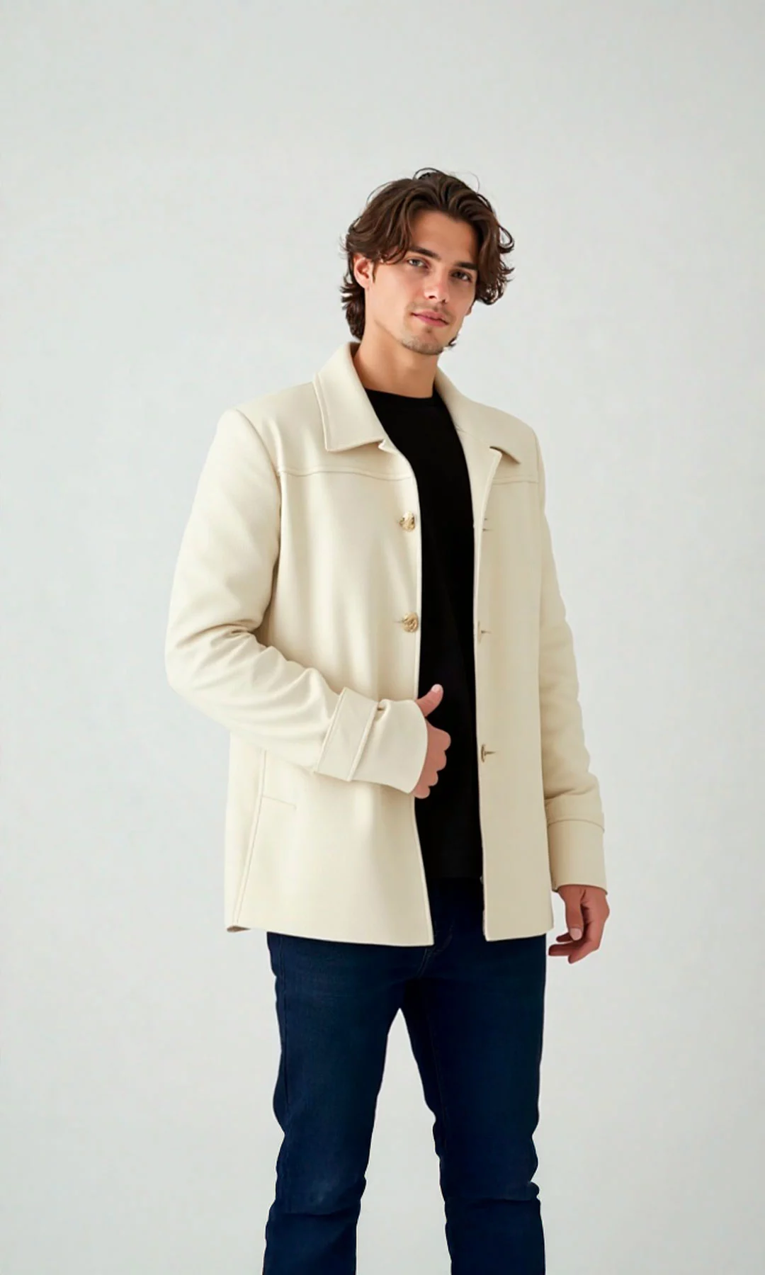 Chaqueta hombre unicolor