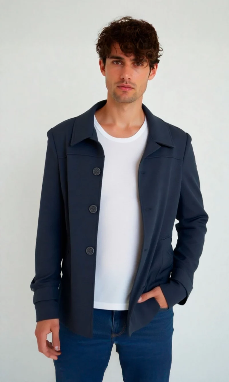Chaqueta hombre unicolor - Imagen 5