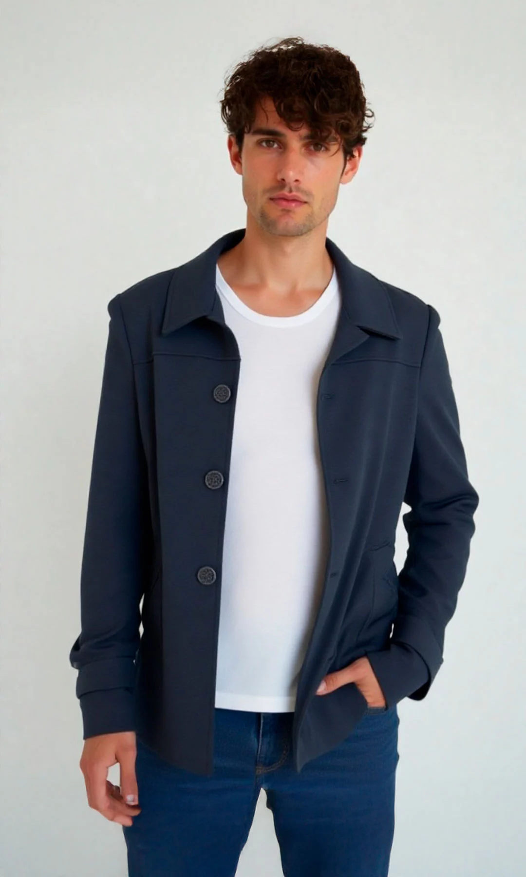 Chaqueta hombre unicolor - Imagen 5