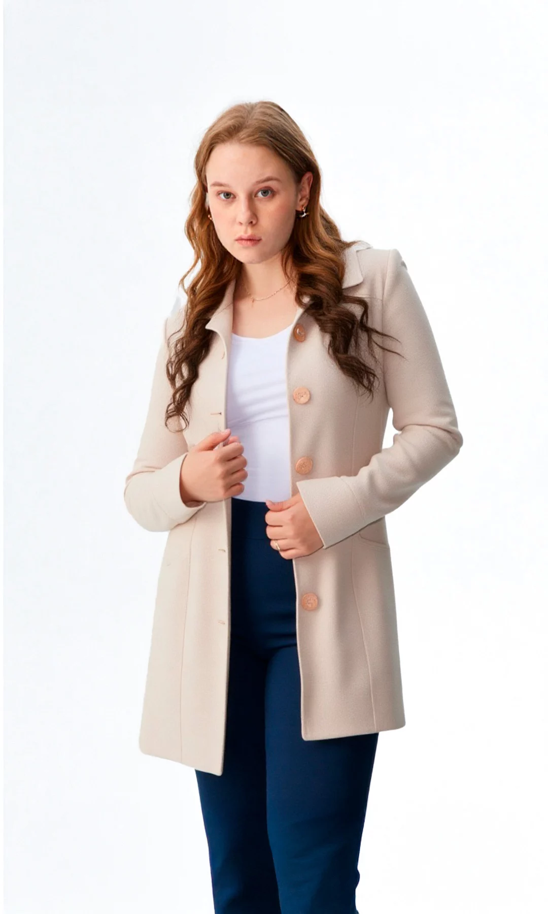 Gabán mujer unicolor