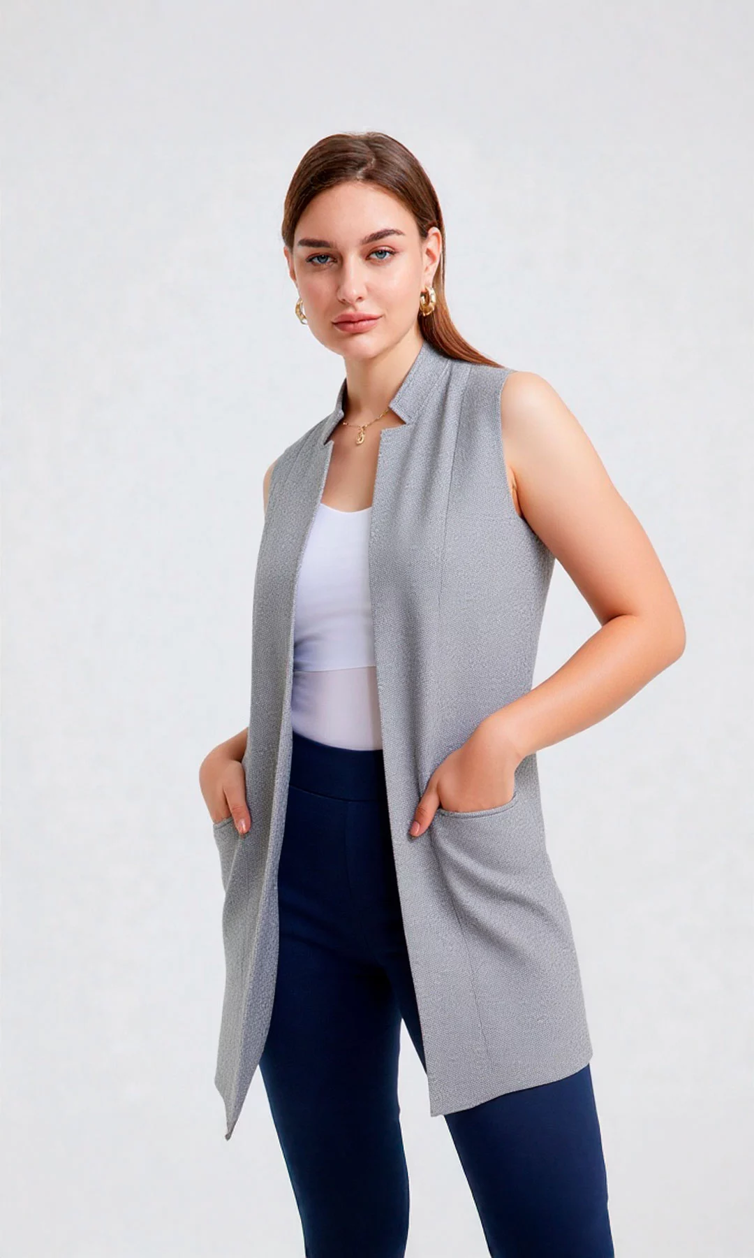 Chaleco mujer unicolor - Imagen 8