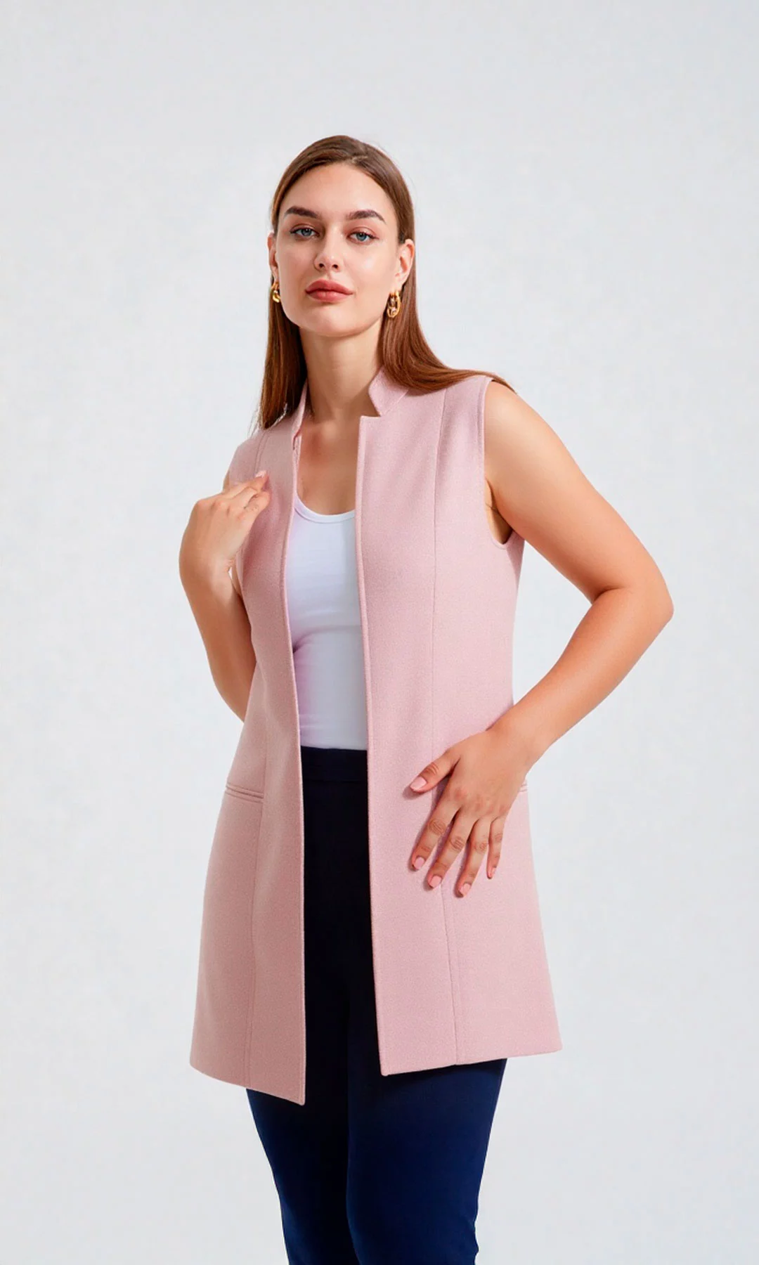 Chaleco mujer unicolor