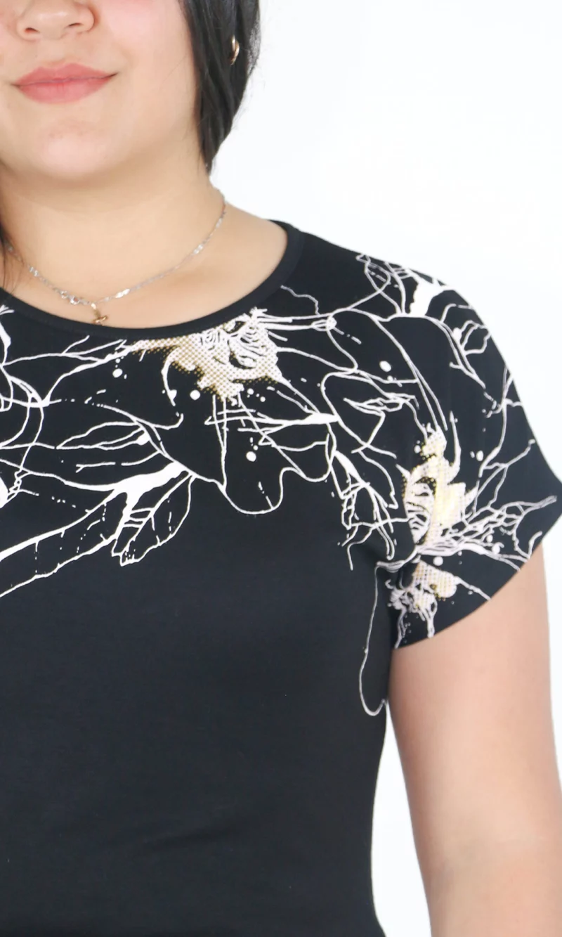 Camiseta mujer manga corta estampada - Imagen 2