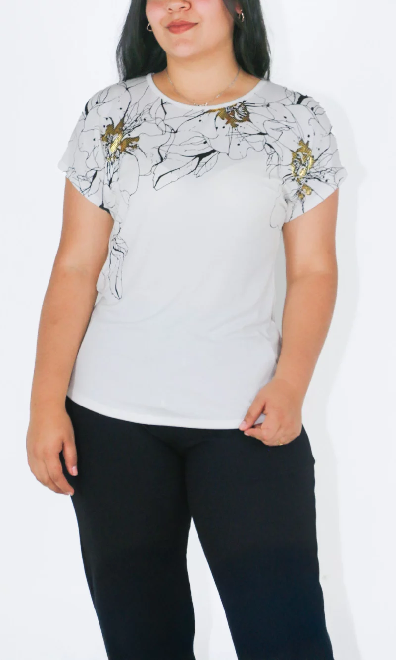 Camiseta mujer manga corta estampada - Imagen 5
