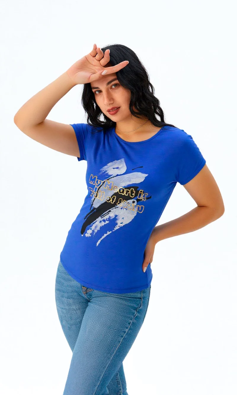 Camiseta mujer manga corta estampada - Imagen 2