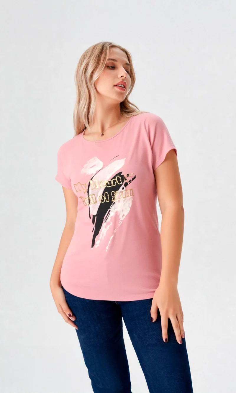 Camiseta mujer manga corta estampada - Imagen 7