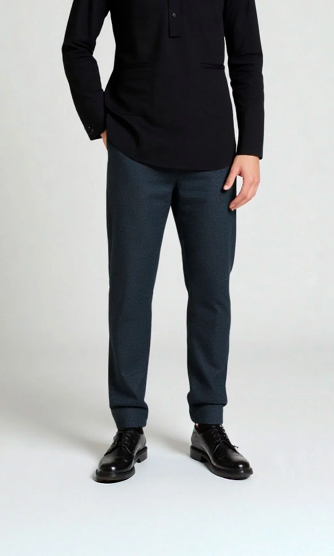 Pantalón hombre unicolor - Imagen 2