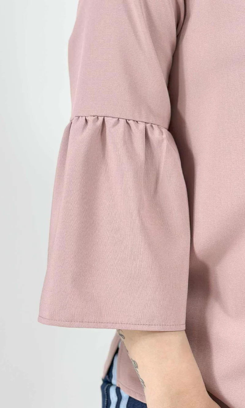 Blusa mujer manga 3/4 unicolor - Imagen 7