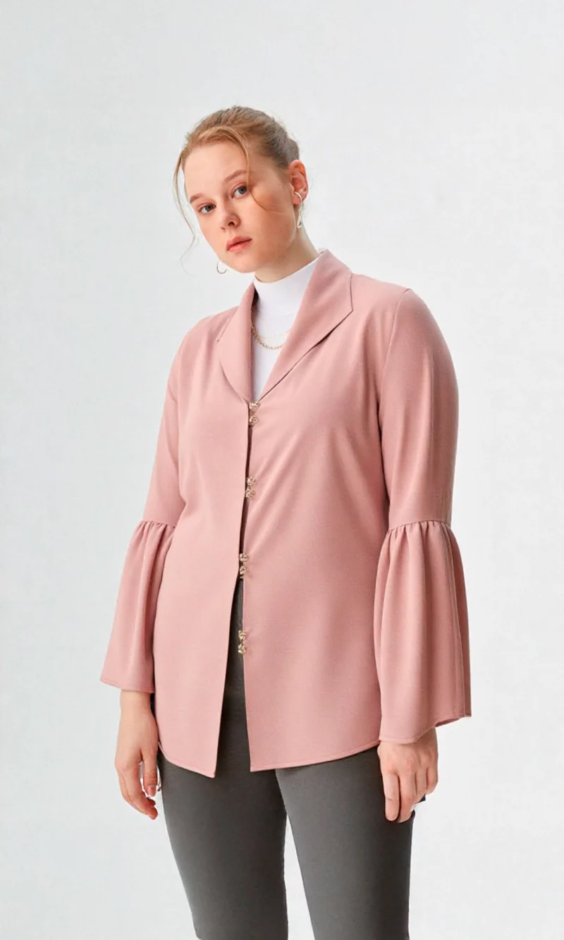 Blusa mujer manga 3/4 unicolor