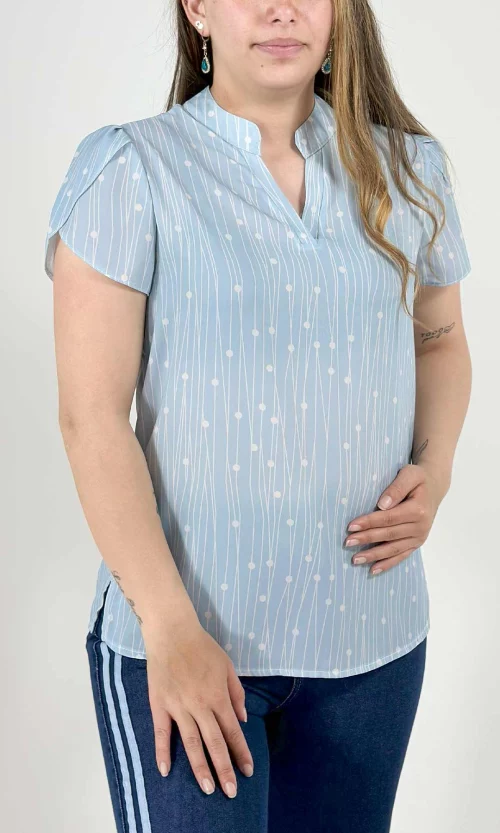 Blusa mujer manga corta pepas