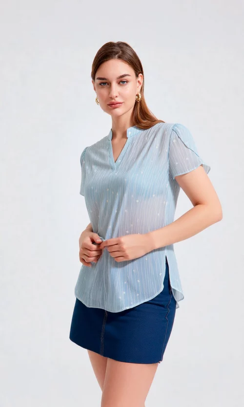 Blusa mujer manga corta pepas
