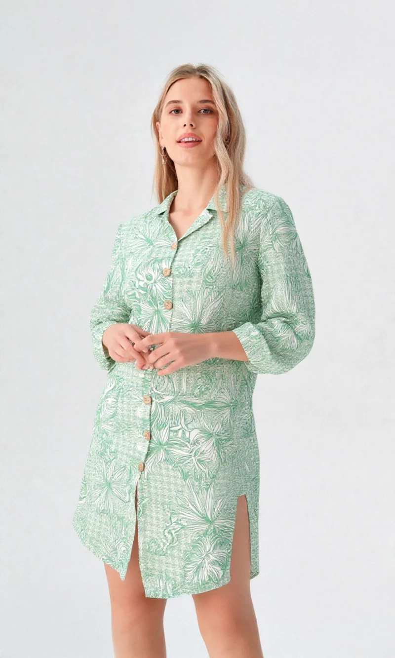 Blusa mujer manga 3/4 estampada - Imagen 2