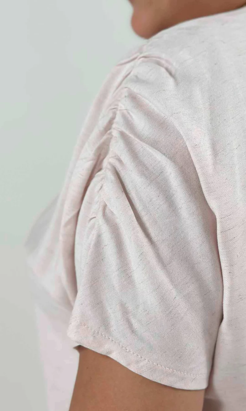 Blusa mujer manga corta unicolor - Imagen 10