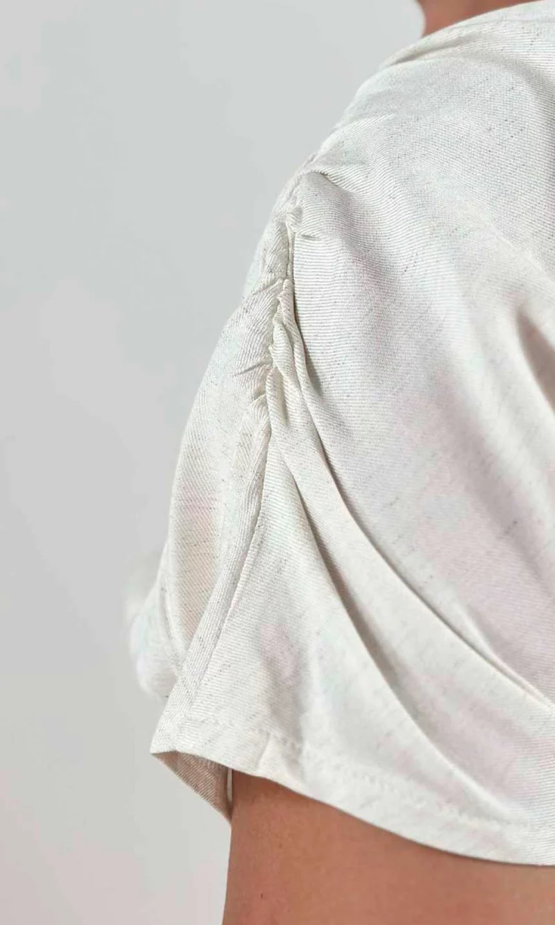 Blusa mujer manga corta unicolor - Imagen 6