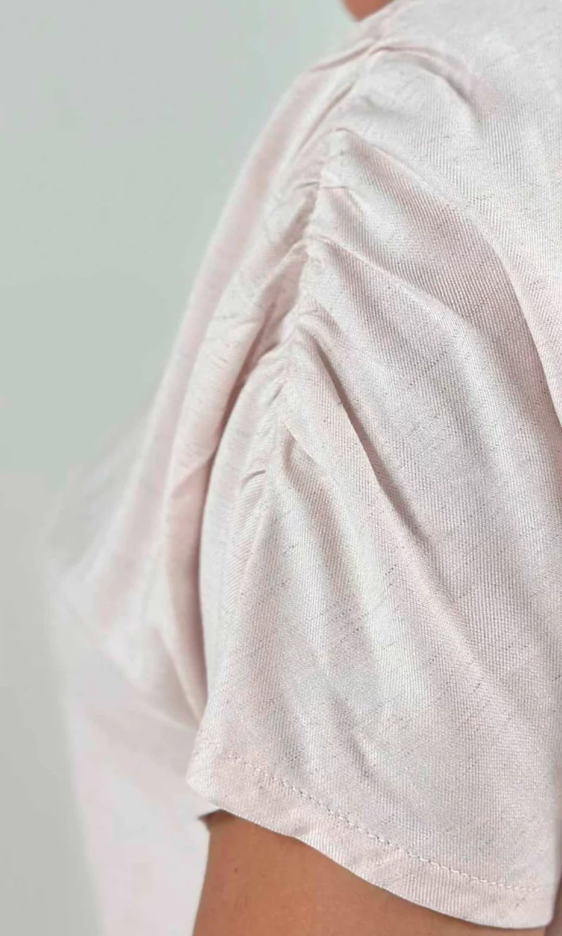 Blusa mujer manga corta unicolor - Imagen 8