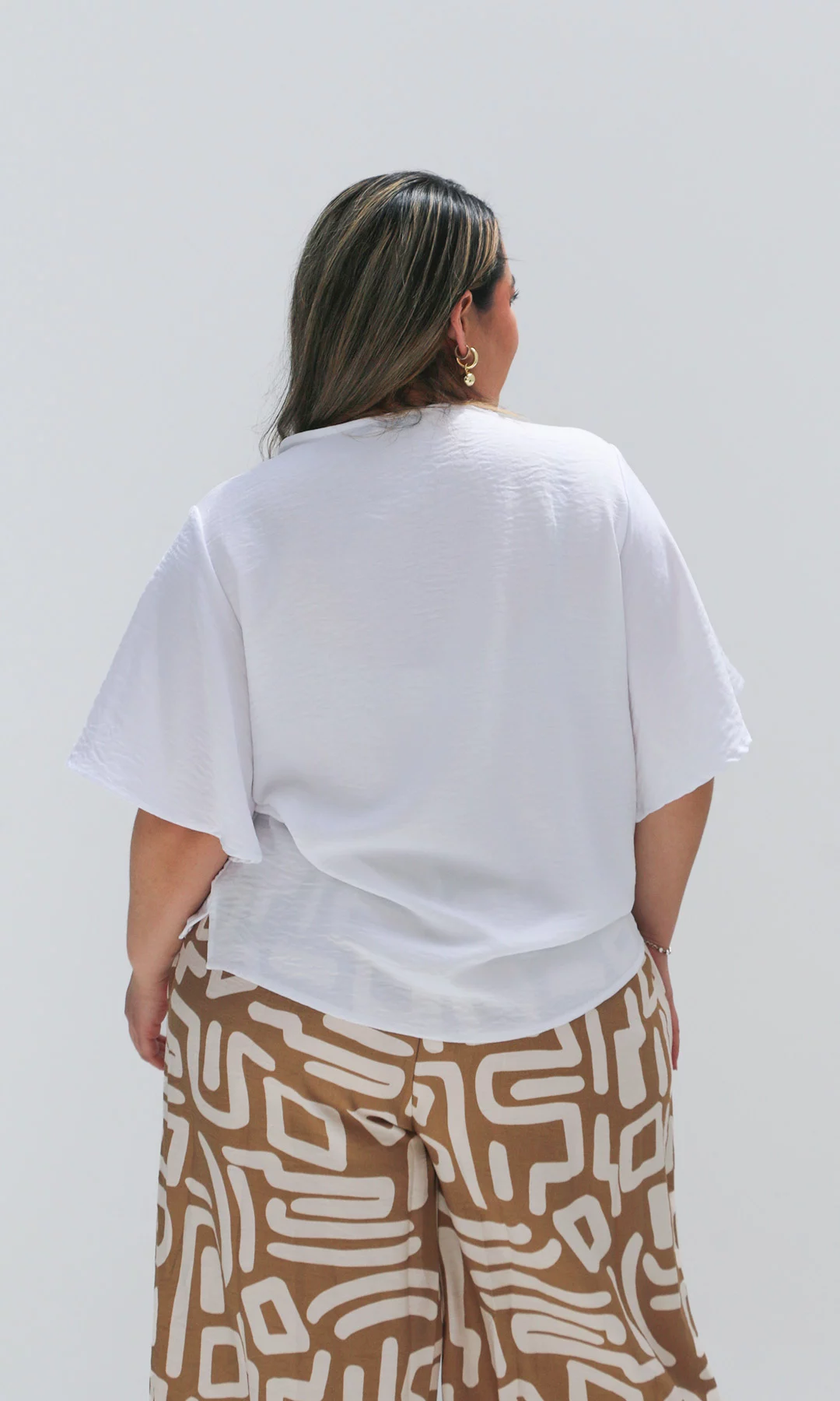 Blusa mujer manga corta unicolor - Imagen 3