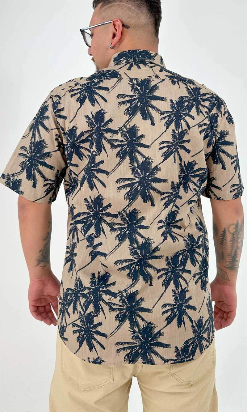 Camisa hombre manga corta estampada - Imagen 3