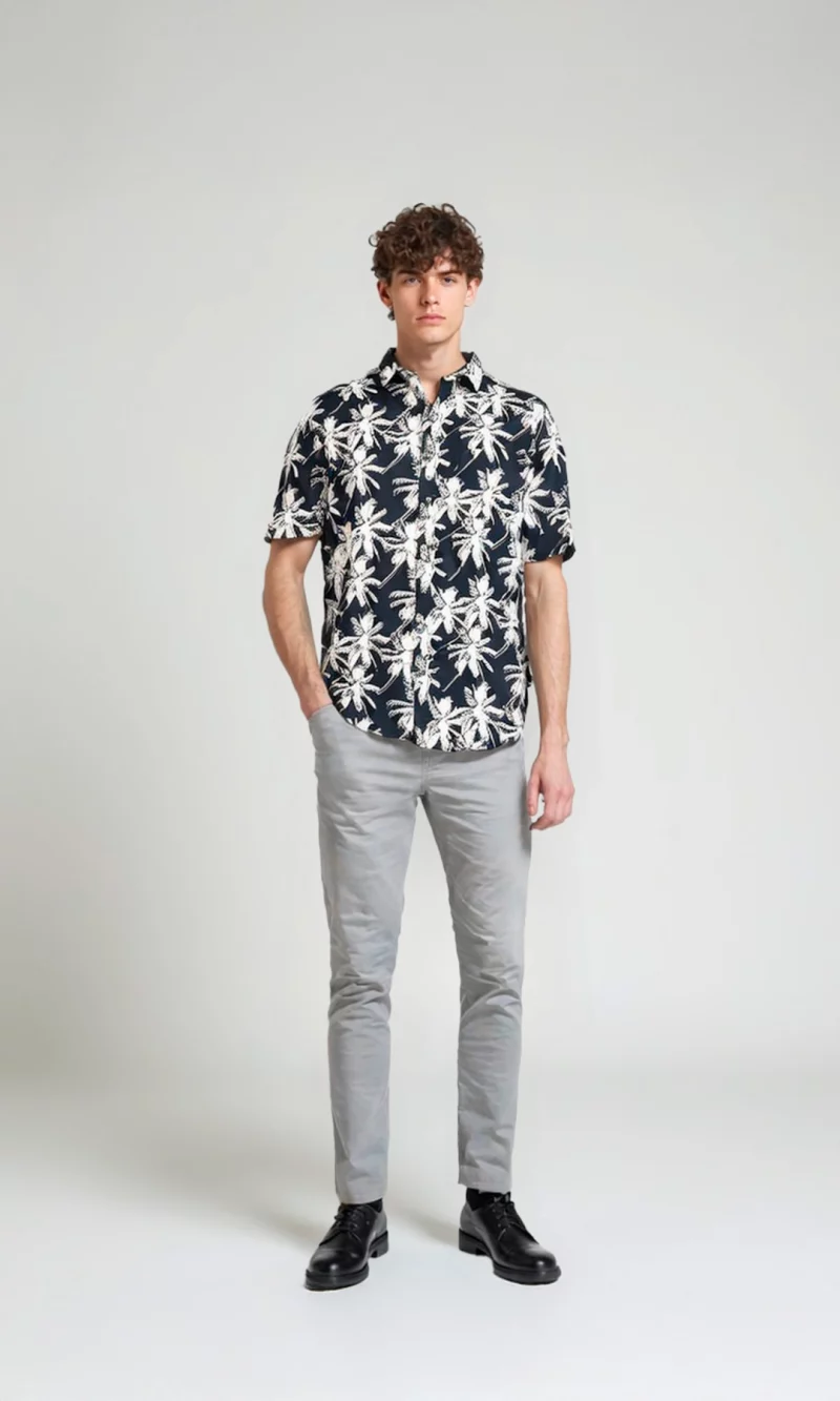 Camisa hombre manga corta estampada - Imagen 6