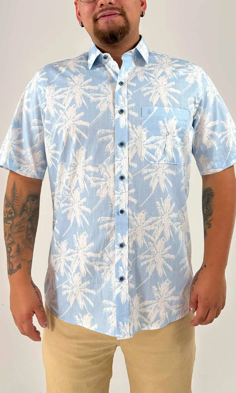 Camisa hombre manga corta estampada - Imagen 4