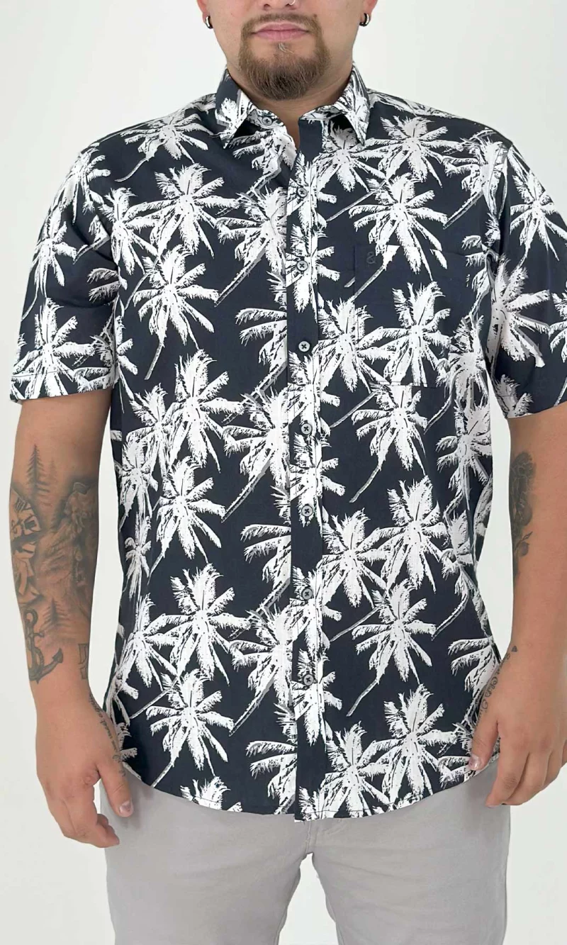 Camisa hombre manga corta estampada - Imagen 7