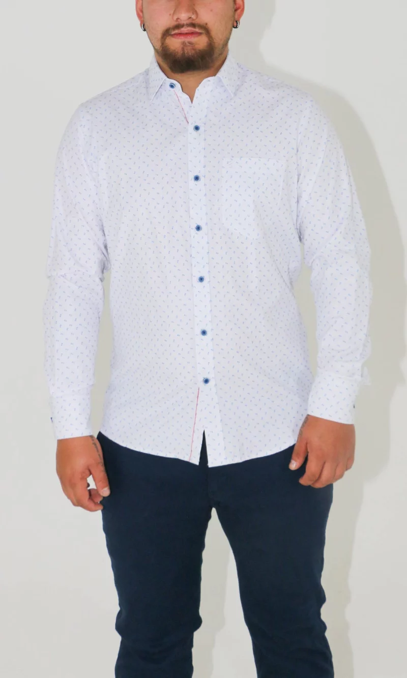 Camisa hombre manga larga estampada - Imagen 7