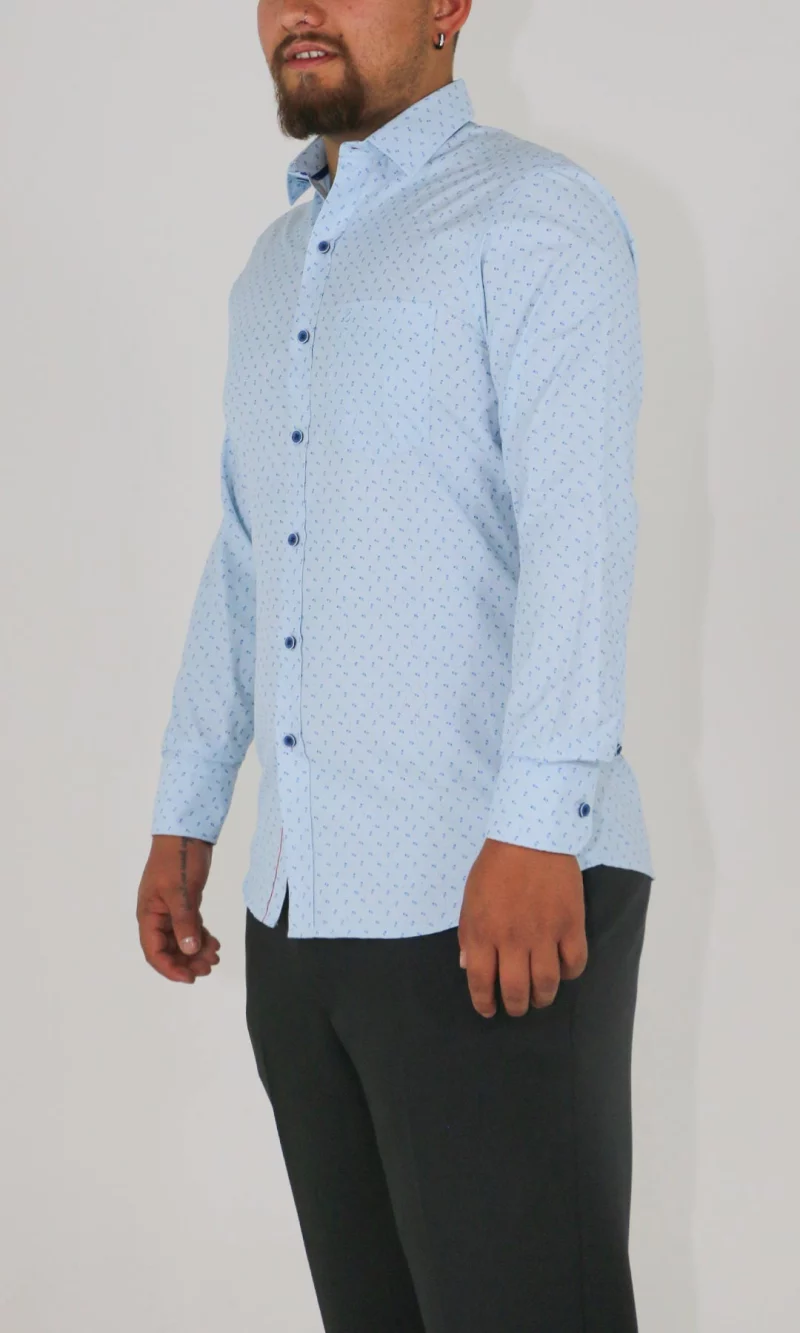 Camisa hombre manga larga estampada - Imagen 5